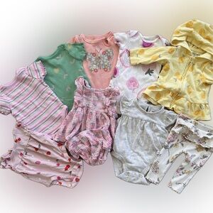 Mixed Baby Girls 0-3 & 3 Months Summer Clothing Lot